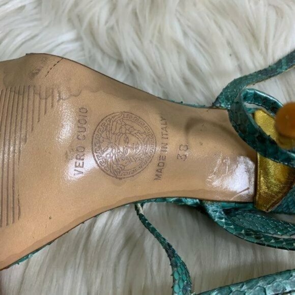 Gianni Versace Couture NEW Python Strappy Heels Si - Picture 8 of 10
